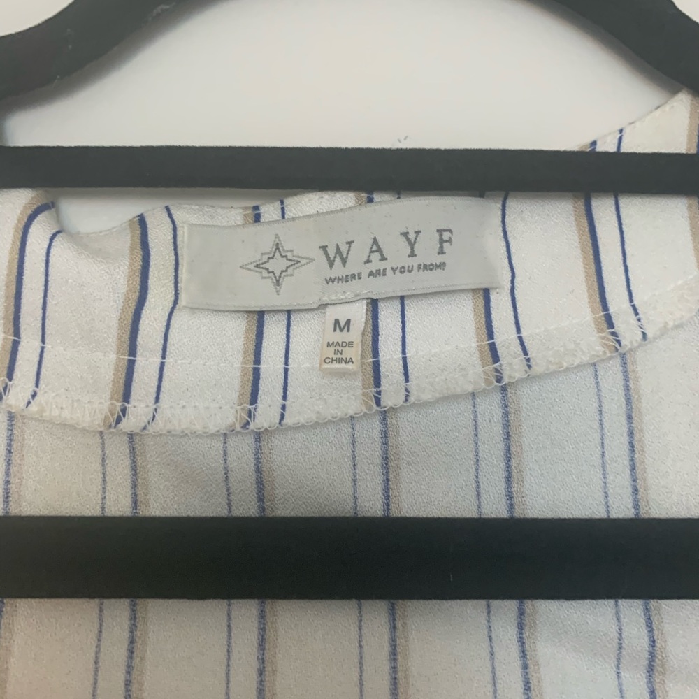 Wayf Stripe Top With Tie Front - image 7
